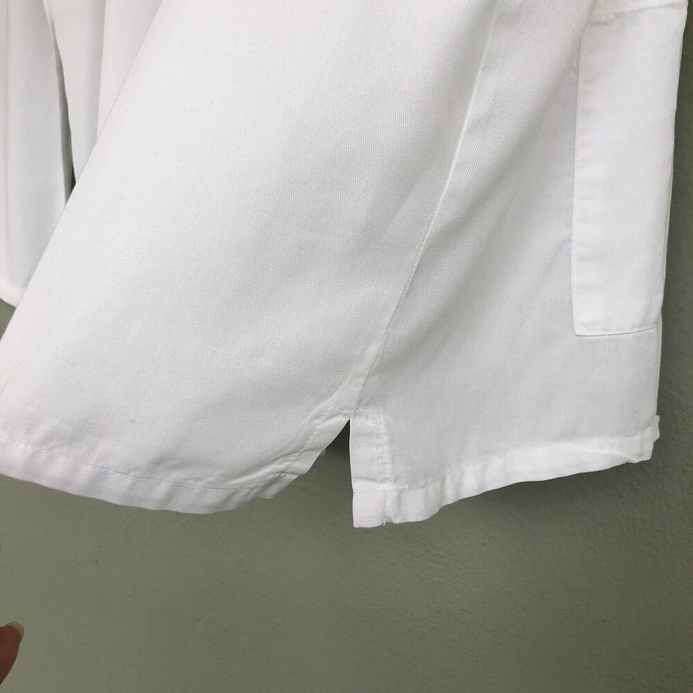 Bryn Walker Button Down Tunic Womens Small White Lyocell Coastal Lagenlook USA - Picture 8 of 15